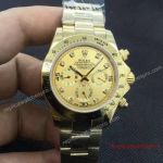 Fake Rolex Cosmograph Daytona Watch All Gold Diamond Markers